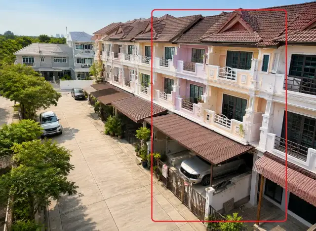 260920pnutpla ให้เช่า อาคารพาณิชย์ 5นอน รถไฟฟ้า MRTสายสีส้ม ราษฎร์พัฒนา 1.2กม. มิสทีน รร.เตรียมอุดมศึกษาน้อมเกล้า ลด60% ทาวน์โฮม 3 ชั้น